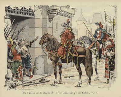 Bertrand du Guesclin verlaten door zijn Bretons door Paul de Semant